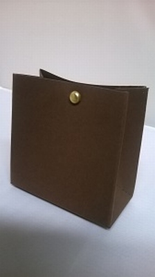 Breed tasje donker bruin malmero tourbe - €0,80/st vanaf10st