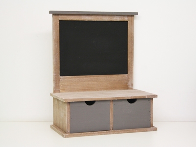 Krijtbord Hout met 2 Schuiven