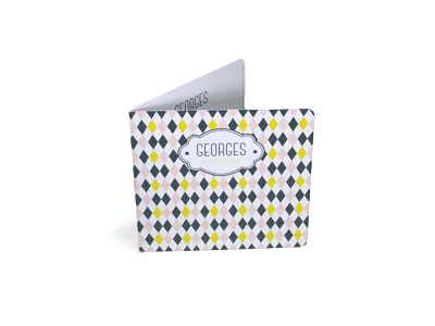 Betty Wit Arlequin Georges geboortekaart