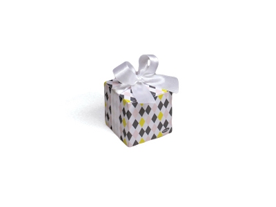 Betty Wit Arlequin kubus doosje (24 stuks)