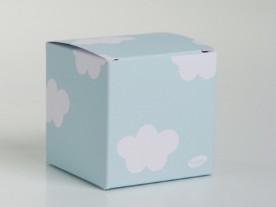 Giraf blauwe kubus wolk
