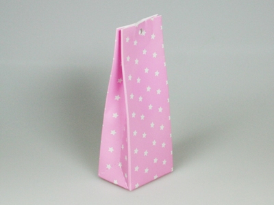 Sterretjes roze laag tasje