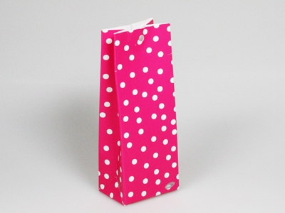 Stippen Fuchsia Wit Laag Tasje (24 stuks)