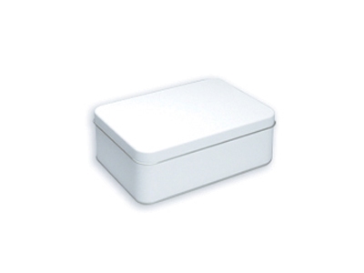 Wit Blik Rechthoek Doos Medium (2 stuks)