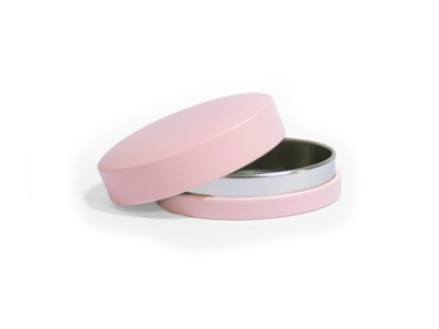 Roze blik ovaal (24 stuks)