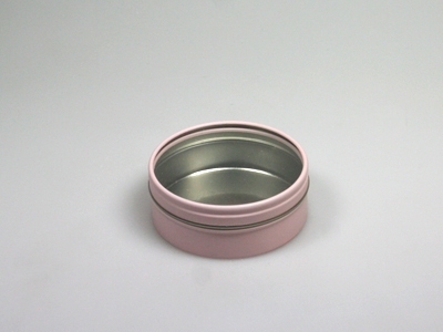 Roze blik rond doorzichtig deksel (24 stuks)