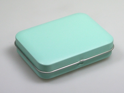 Aqua blik rechthoek (24 stuks)