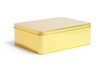 Goud Blik Rechthoek Doos Large (2 stuks)