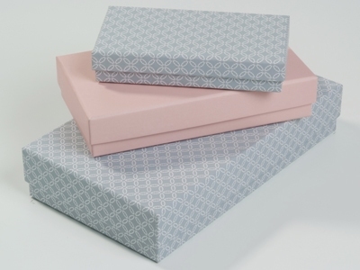 Inside out dozen steengrijs roze patroon set (24 stuks)