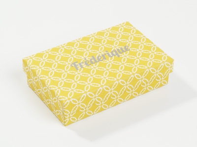 Inside out doosjes geel mastique patroon (24 stuks)