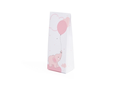 Olifantje Balthazar Soft Roze Hoog Zakje Klepje (12 stuks)