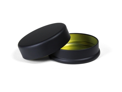 Zwart blik rond (24 stuks)