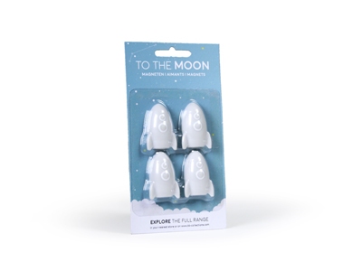 Raket off white magneten (6 stuks)