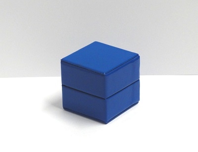Glossy kubus doosje navy blue (10 stuks)