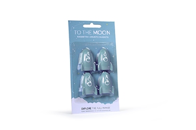 Raket moody green magneten (6 stuks)