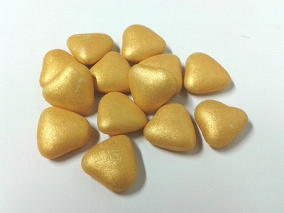 Smartie hartjes briliant goud 1 kg