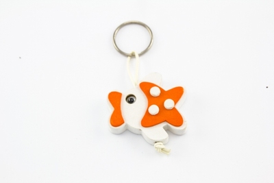 Sleutelhanger Hout - Vis Oranje