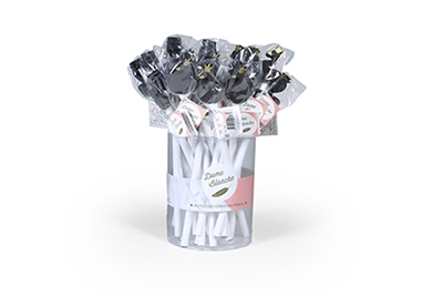 Zwaan Dame Blanche Zwart Potlood met Gom (24 stuks)