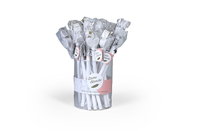 Zwaan Dame Blanche Wit Potlood met Gom (24 stuks)