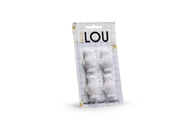 Beer Lou Wit Magneten - 4 in Blister (6 stuks)