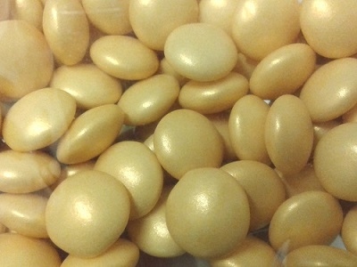 Mini smarties confetti goud satijn parelmoer 1 kg