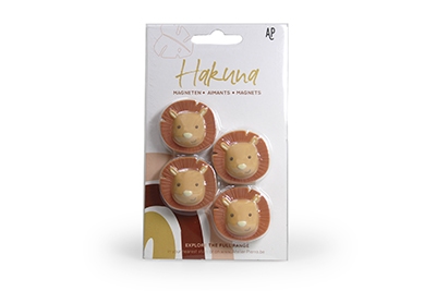 Hakuna Leeuw Magneten - 4 in Blister (6 stuks)