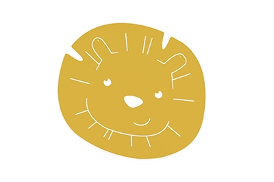 Hakuna Leeuw Mustard Hangend Magneet Bord