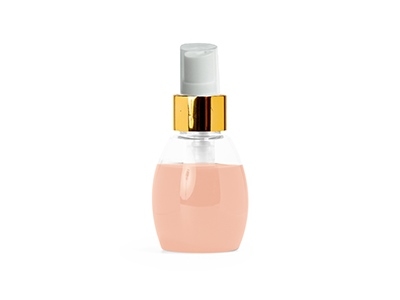 PET Ovaal Flesje met Gouden Spray (24 stuks)