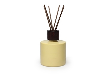 Ronde Glazen 200 ml Fles Vanille - Donkere Hout Top en 6 sto