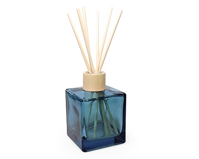 Kubus Silver Blue 300 ml Fles - Hout Top en 6 Stokjes
