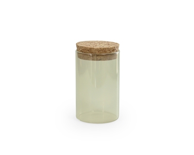 Glazen Cotton Mini Potje met Deksel Kurk - 12 stuks