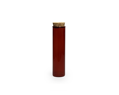 Glazen Terra Mini Tube met Deksel Kurk - 12 stuks