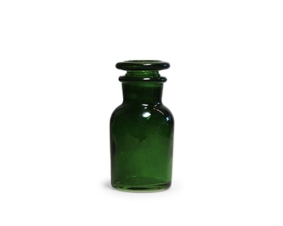 Glazen Apotheekflesje Mosgroen 60 ml - 12 stuks