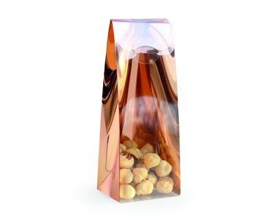 PET Hoog Zakje Rose Gouden Rug (Leeg - 2 sets - 12 stuks/set