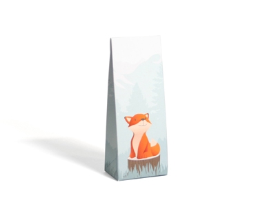 Cesar Fox Oranje Laag Tasje met Klepje (24 stuks)