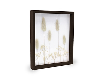 Kader Donker Hout met Droogbloemen (2 stuks)