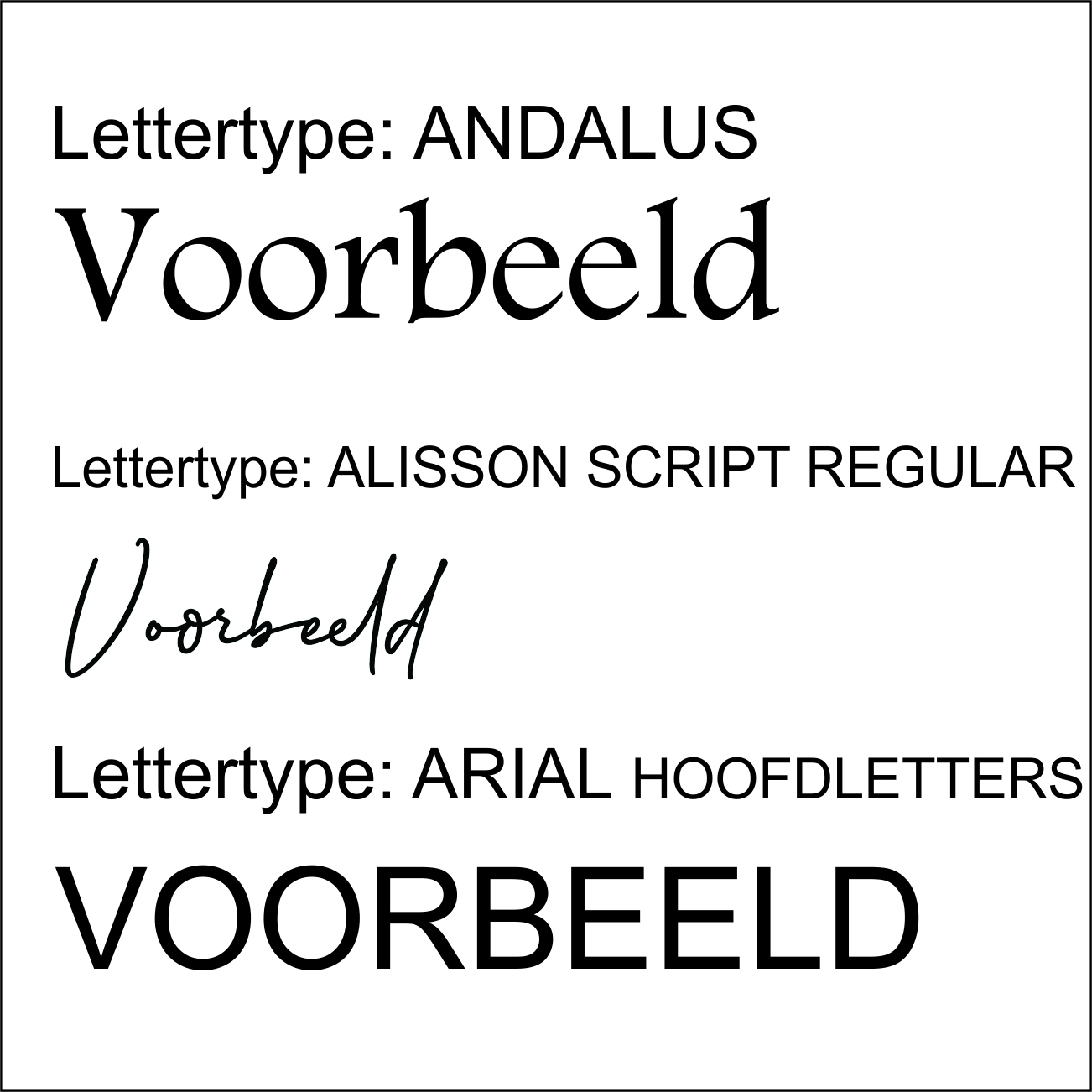 Naamsticker breedte 25 cm (Vanaf 1 stuk)