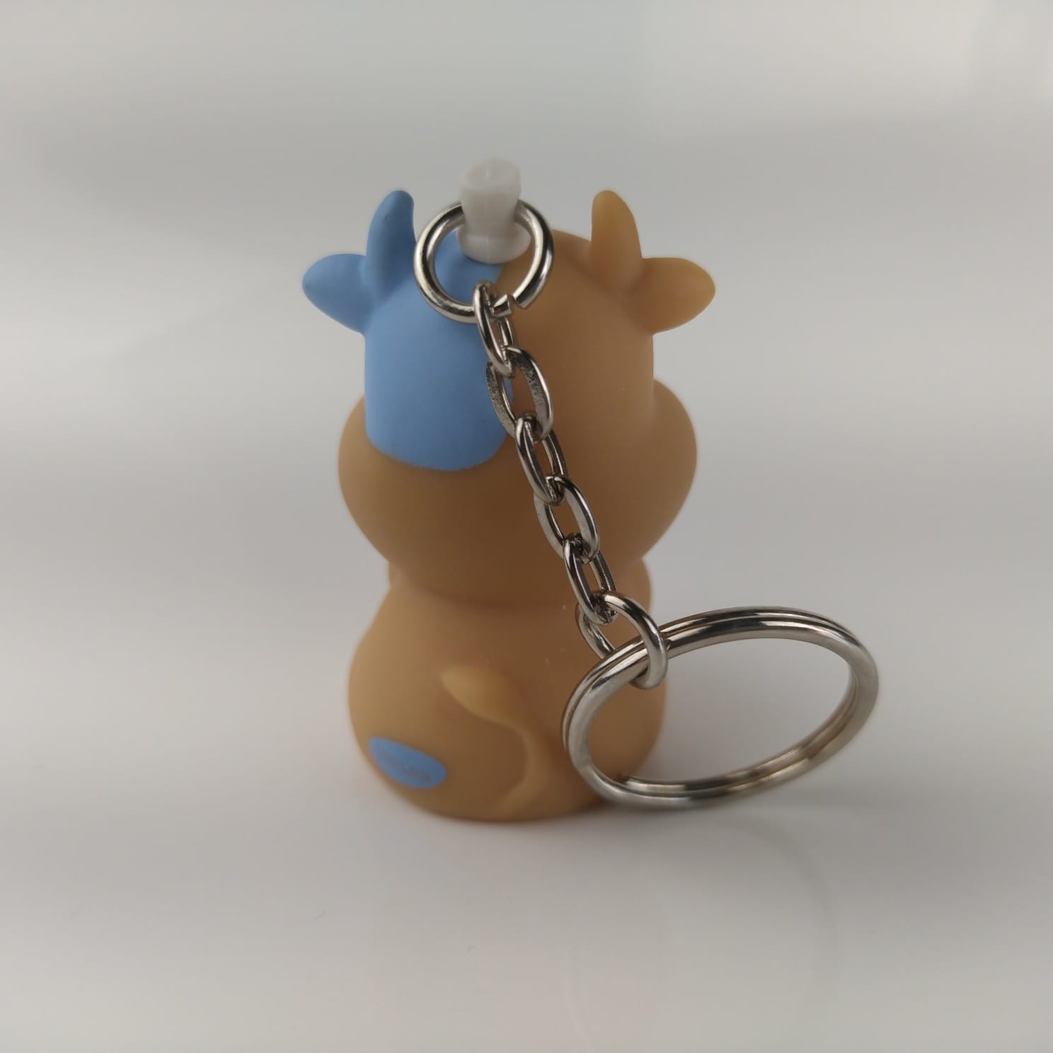 Sleutelhanger Bruin-Blauwe Koe (9 stuks)